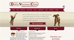 Desktop Screenshot of dewittvetclinic.com